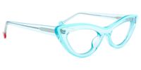 Cat Eye Light/Blue Eyeglasses | Vooglam.com 