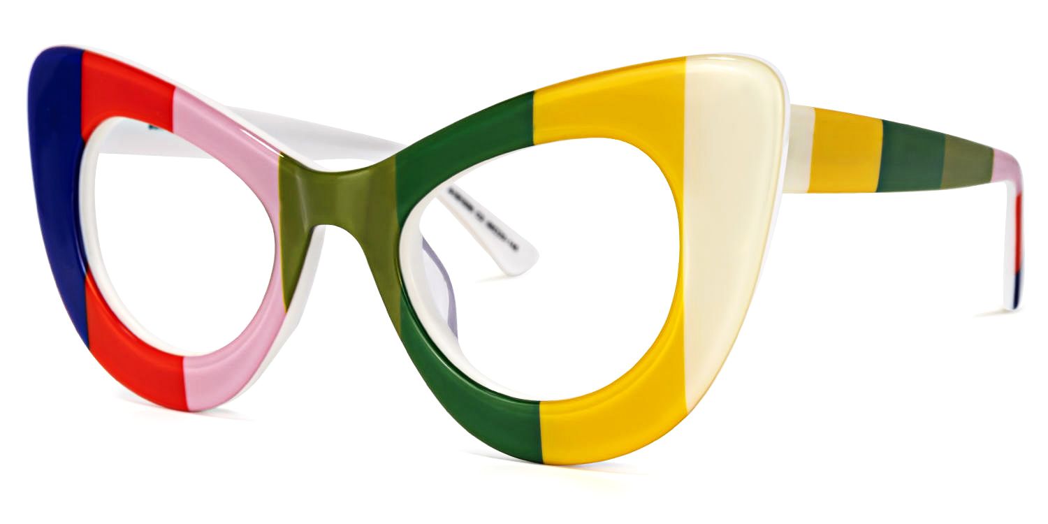 Weslie - Cat Eye Multicoloured Eyeglasses - 2