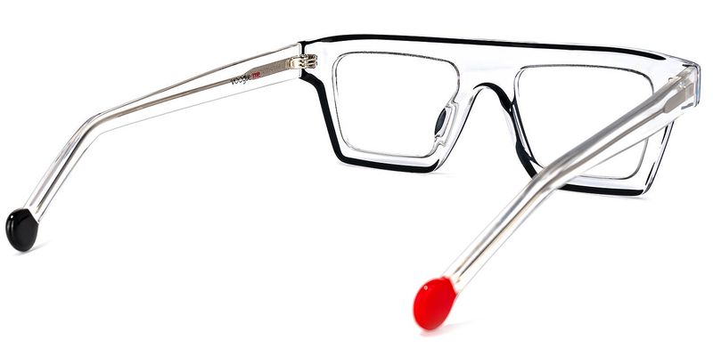 Treva - Rectangle Crystal Eyeglasses - 3