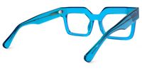 Canela - Rectangle Blue Eyeglasses - 3