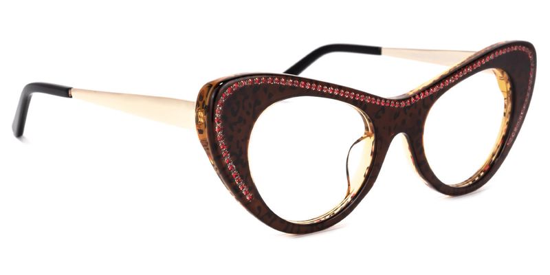 Toni - Cat Eye Leopard Eyeglasses - 5