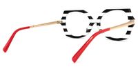 Julietta - Geometric White/Black Eyeglasses | Vooglam Side View