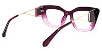 Walburga - Rectangle Purple Eyeglasses - 3