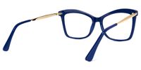 Libby - Butterfly Blue Eyeglasses | Vooglam Side View