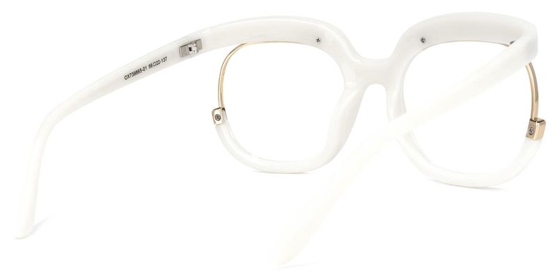 Fredia - Square White Eyeglasses - 3