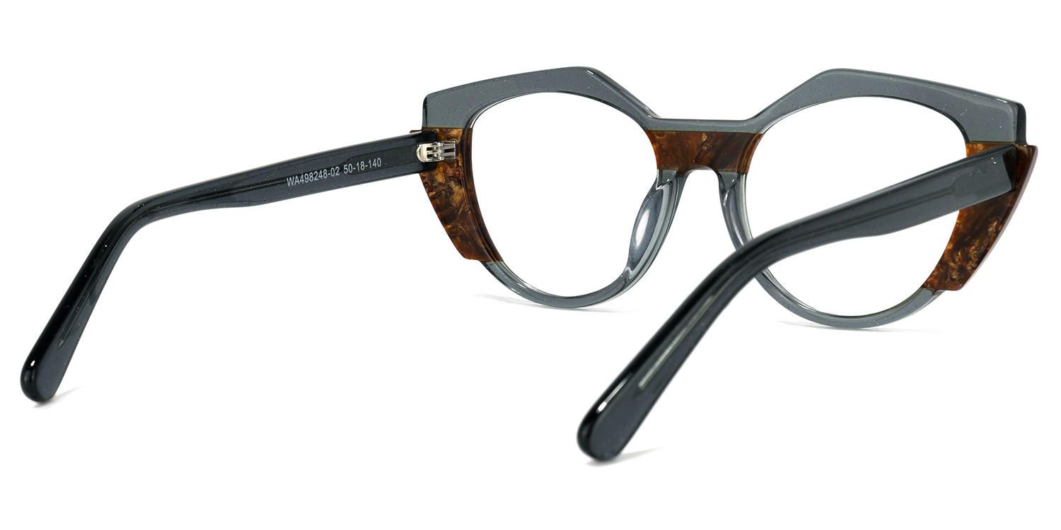 Lenore - Geometric Dark/Grey Eyeglasses - 3