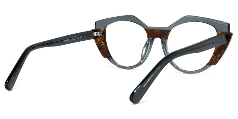 Lenore - Geometric Dark/Grey Eyeglasses - 3