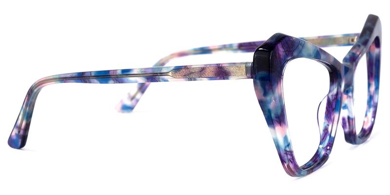 Kellee - Cat Eye Purple/Floral Eyeglasses - 4