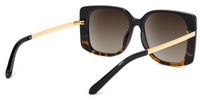 Square Tortoise Sunglasses | Vooglam.com Side View