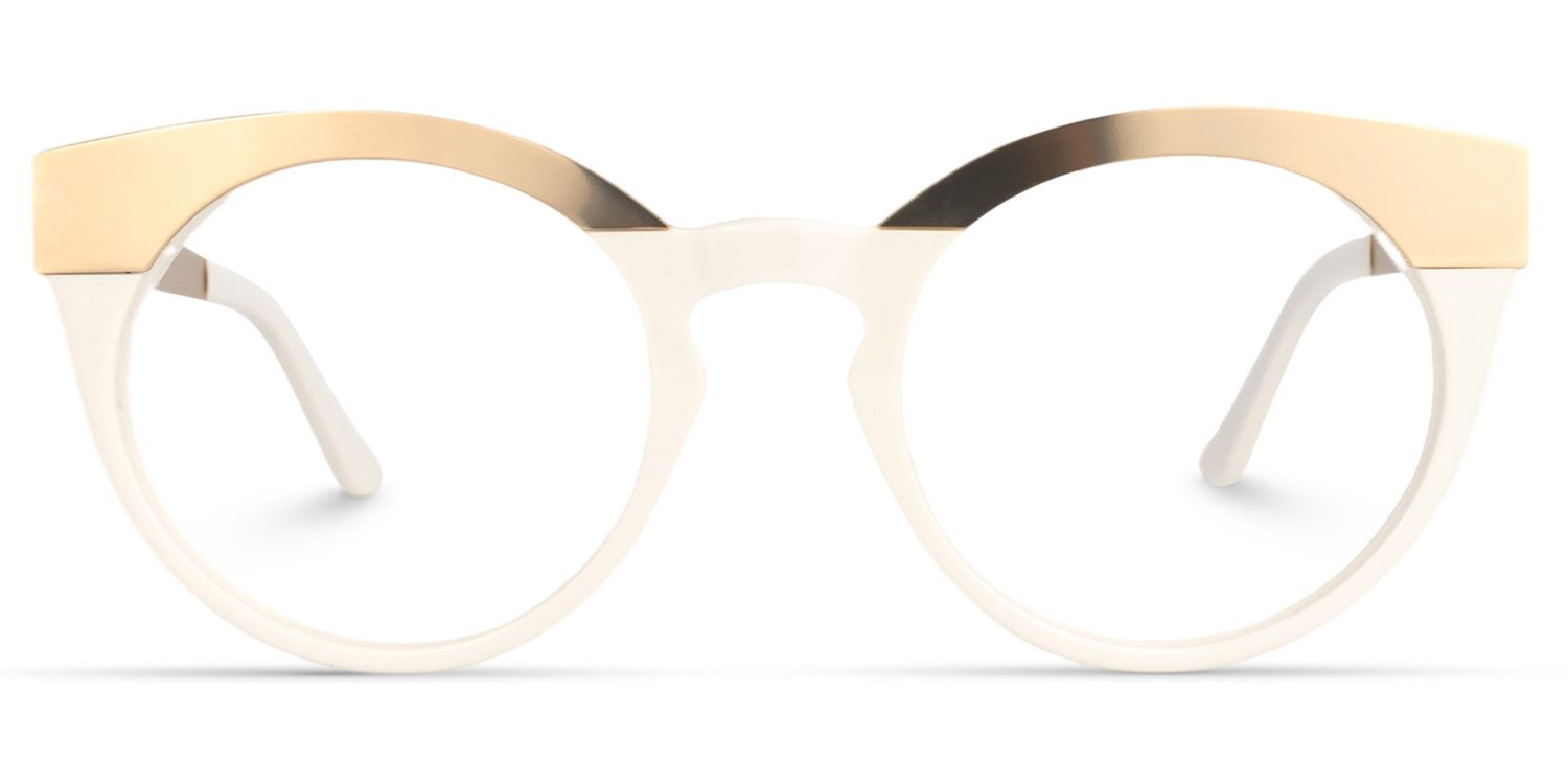 Levens - Round White Eyeglasses product detail 2
