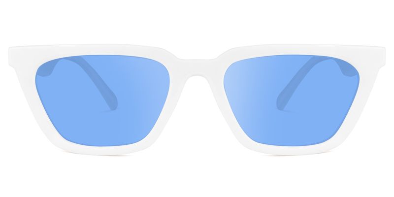 Goldie - Cat Eye White Sunglasses