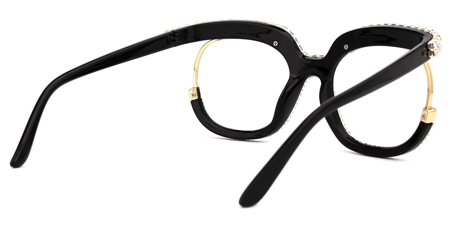 Mancha - Square Multicolor Eyeglasses | Vooglam Side View