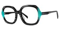 Huddleston - Square Turquoise Eyeglasses - 2