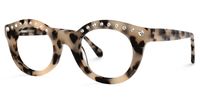 Round Tortoise Eyeglasses | Vooglam.com Front View