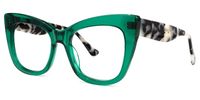 Escobar - Square Green Eyeglasses - 2