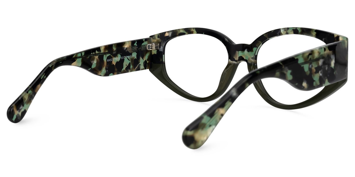 Geometric Floral Eyeglasses - 3