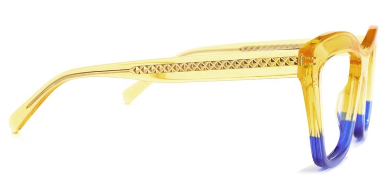 Murdock - Square Yellow Eyeglasses - 4