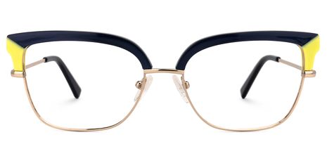 Tanai - Browline Blue Eyeglasses