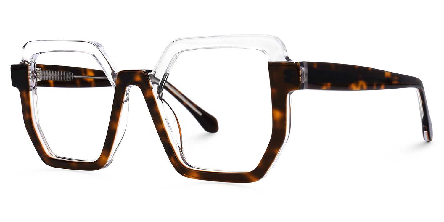 Mixon - Square Tortoise Eyeglasses | Vooglam Front View