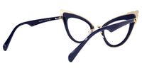Magdaleno - Cat Eye Blue Eyeglasses | Vooglam Side View