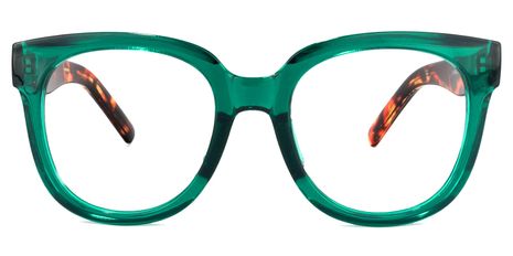 Vernetta - Square Dark/Green Eyeglasses