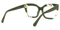 Terrie - Square Dark/Green Eyeglasses | Vooglam Side View