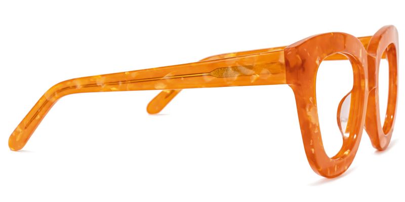 Jerrie - Round Orange Eyeglasses - 4