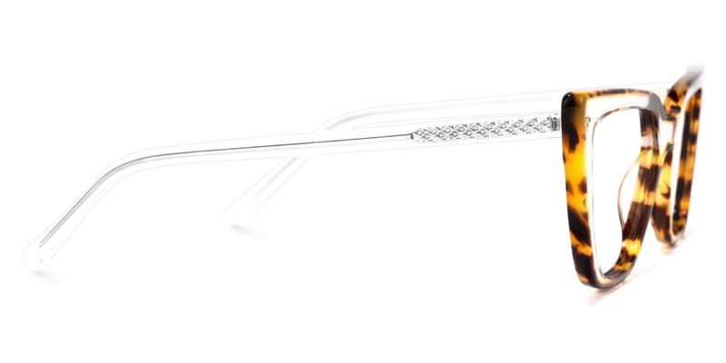 Lyuba - Rectangle Tortoise Eyeglasses - 4