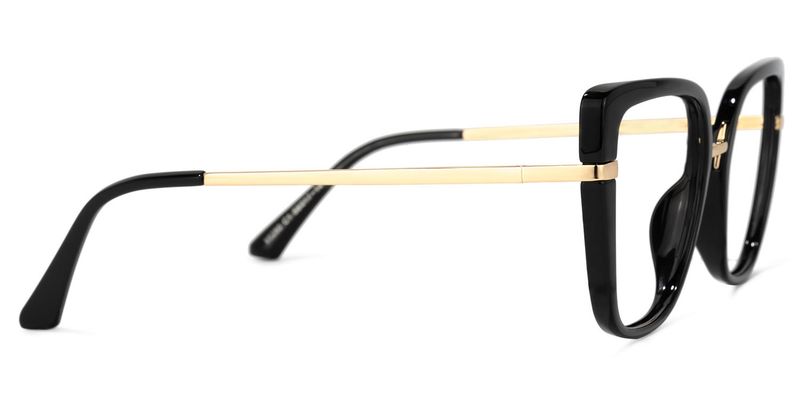 Declan - Rectangle Black Eyeglasses - 4