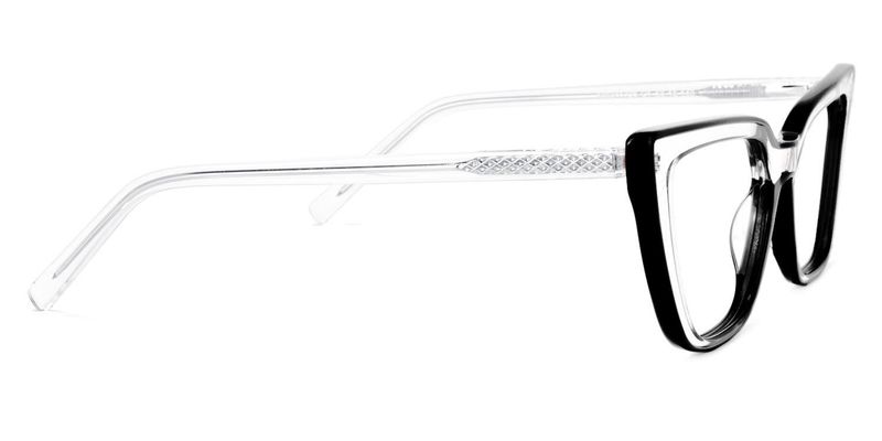 Lyuba - Rectangle Black Eyeglasses - 4