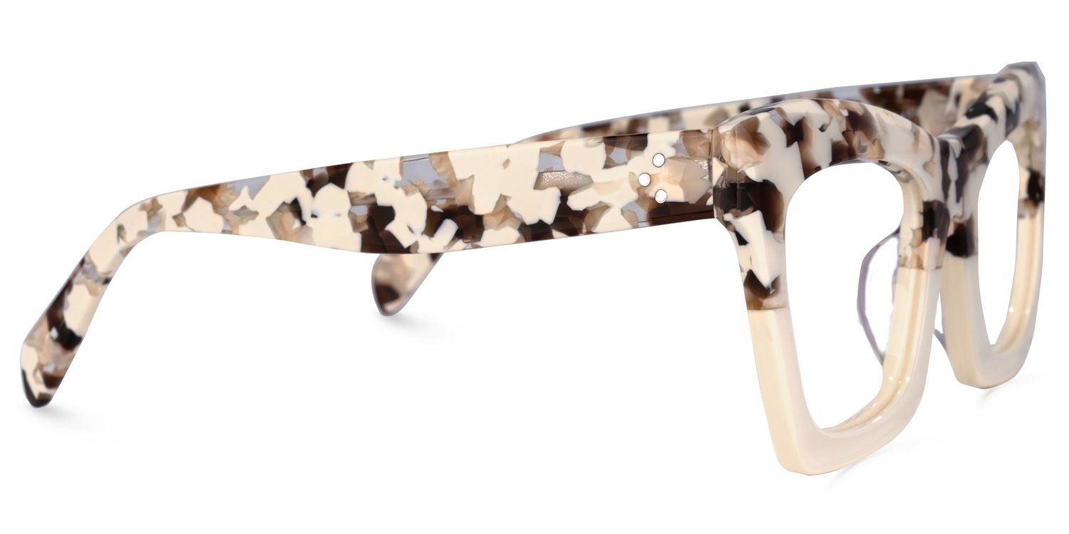 Sienna - Rectangle Light/Tortoise Eyeglasses | Vooglam 4