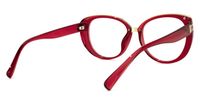 Bessie - Oval Wine/Red Eyeglasses | Vooglam Side View