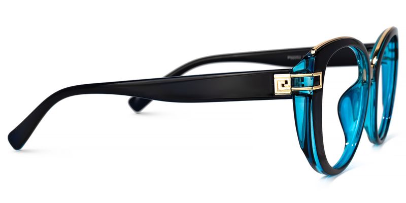 Bessie - Oval Dark/Blue Eyeglasses - 4