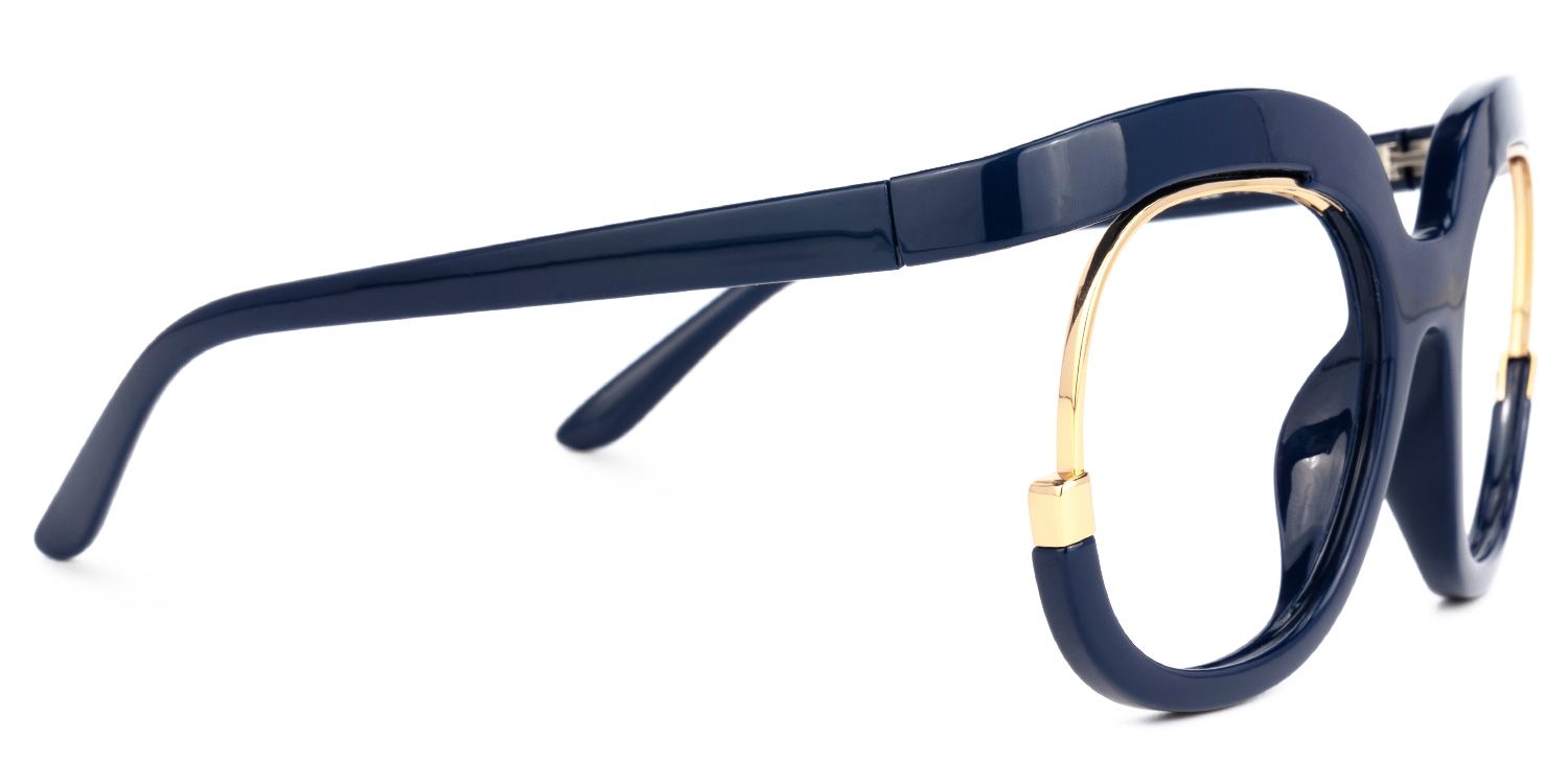 Fredia - Square Dark/Blue Eyeglasses | Vooglam 4
