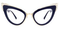 Magdaleno - Cat Eye Blue Eyeglasses | Vooglam Angle View