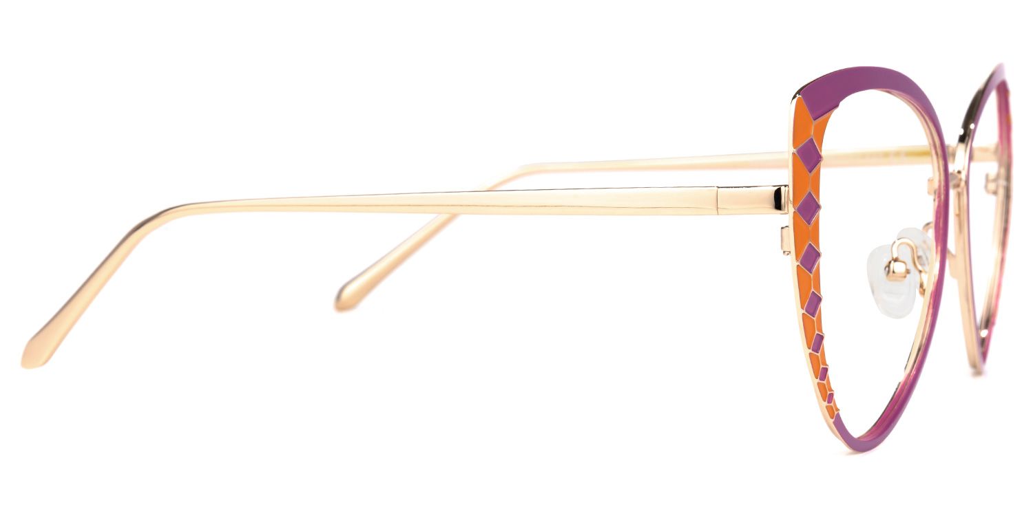 Tristan - Geometric Purple Eyeglasses - 4