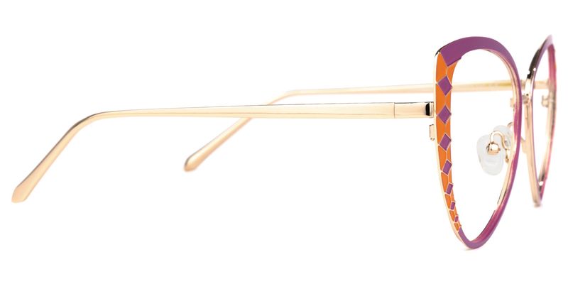 Tristan - Geometric Purple Eyeglasses - 4
