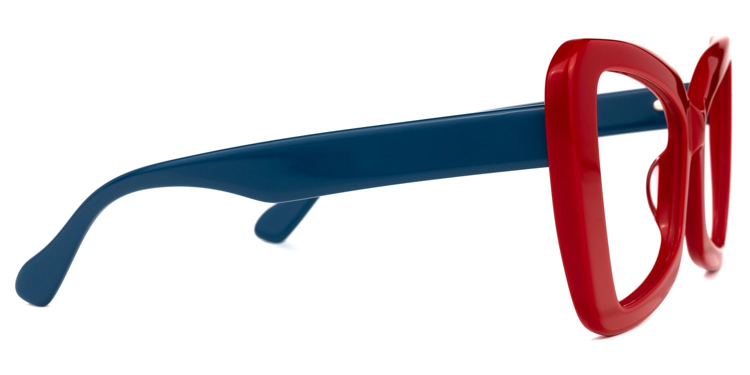 Mandi - Butterfly Red Eyeglasses | Vooglam 4