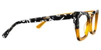 Kirsten - Rectangle Yellow/Tortoise Two-tone Eyeglasses | Vooglam 