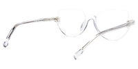 Sylvia - Cat Eye Crystal Clear Eyeglasses | Vooglam1 Side View
