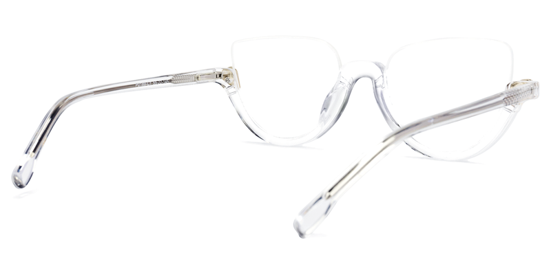 Sylvia  Cat Eye Crystal Clear Eyeglasses - 3