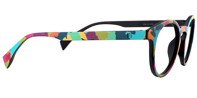 Minnie - Oval Multicolored Eyeglasses - 4