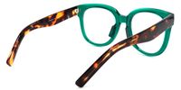 Vernetta - Square Dark/Green Eyeglasses | Vooglam Side View