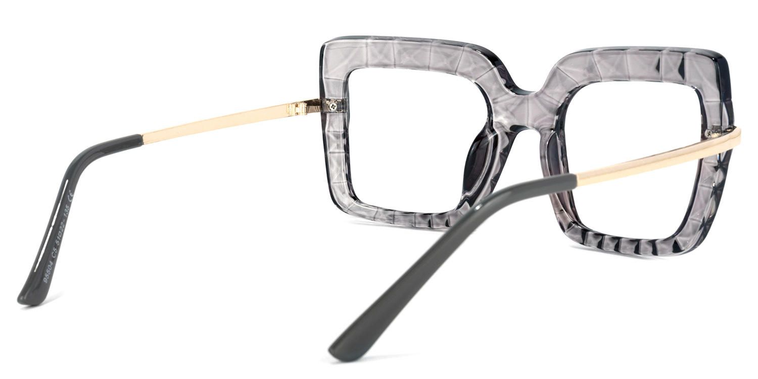 Square Grey Eyeglasses - 3