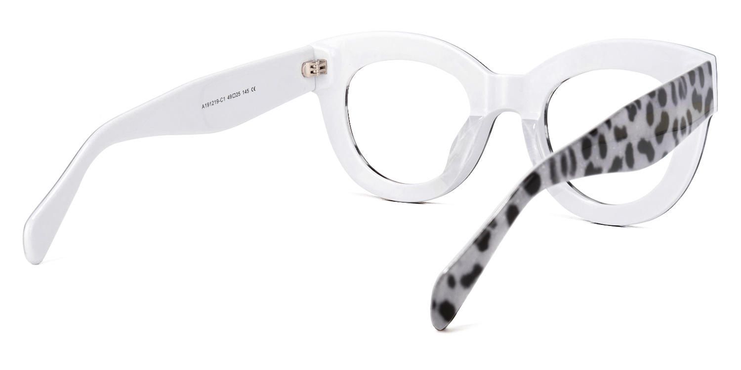 Oval Grey/Leopard Eyeglasses - 3