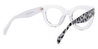Oval Grey/Leopard Eyeglasses | Vooglam.com Side View