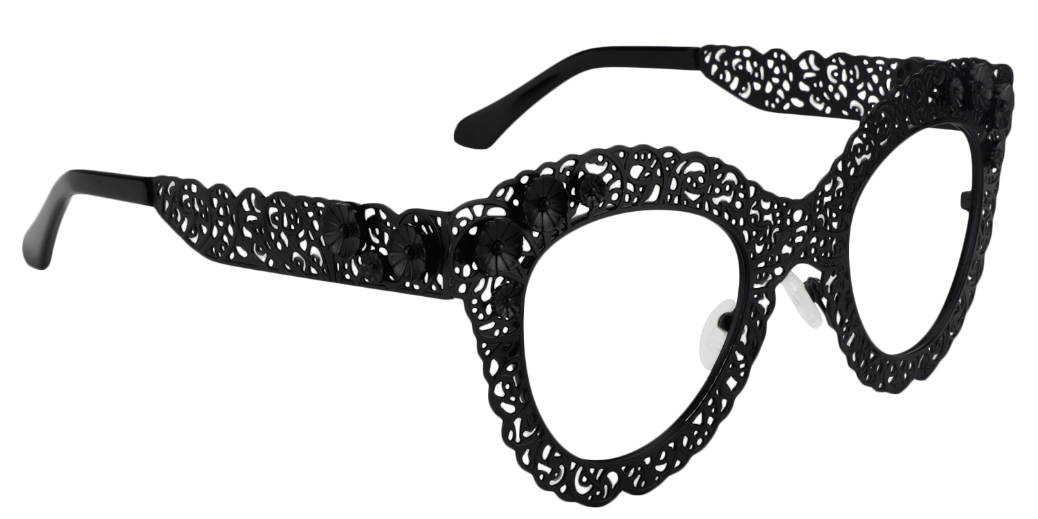 Bella - Butterfly Black Eyeglasses | Vooglam 5