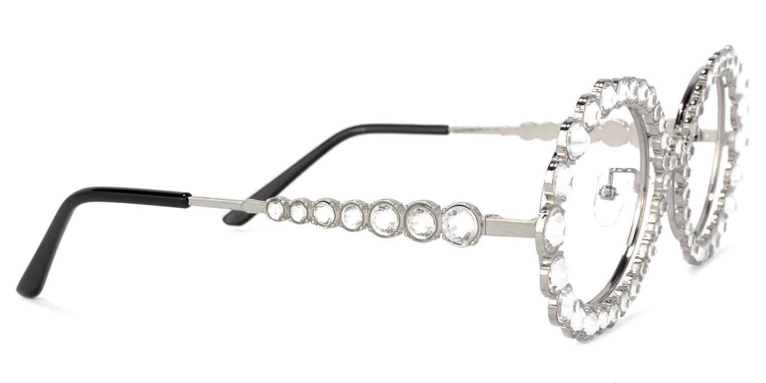 Ingra - Oval Silver Eyeglasses | Vooglam 4