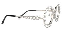 Ingra - Oval Silver Eyeglasses | Vooglam 