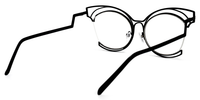 Maggie - Cat Eye Black Eyeglasses | Vooglam Side View